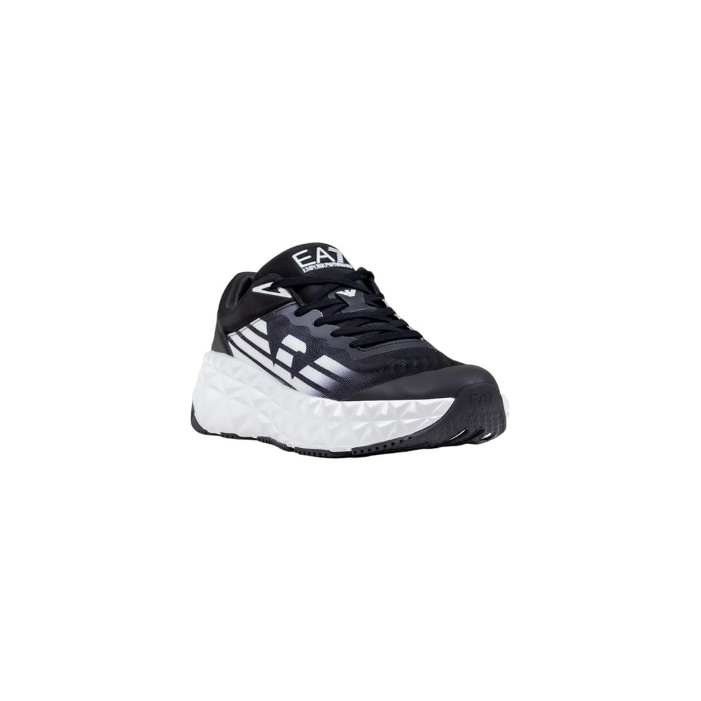 EA7 Emporio Armani Schwarze und weiße Sportschuhe aus Polyester