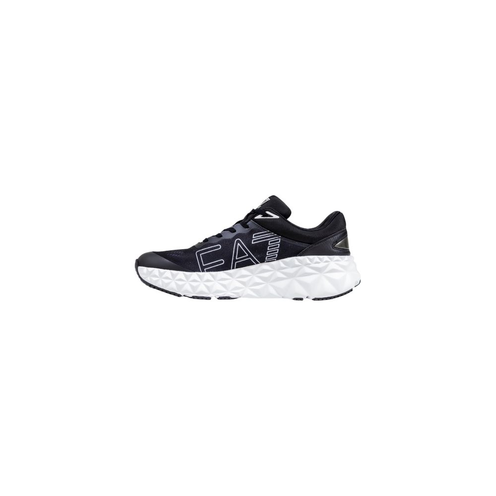 EA7 Emporio Armani Schwarze und weiße Sportschuhe aus Polyester
