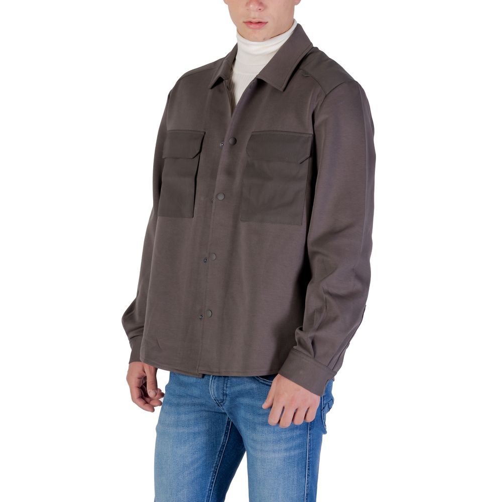 Antony Morato Grünes Denim-Hemd