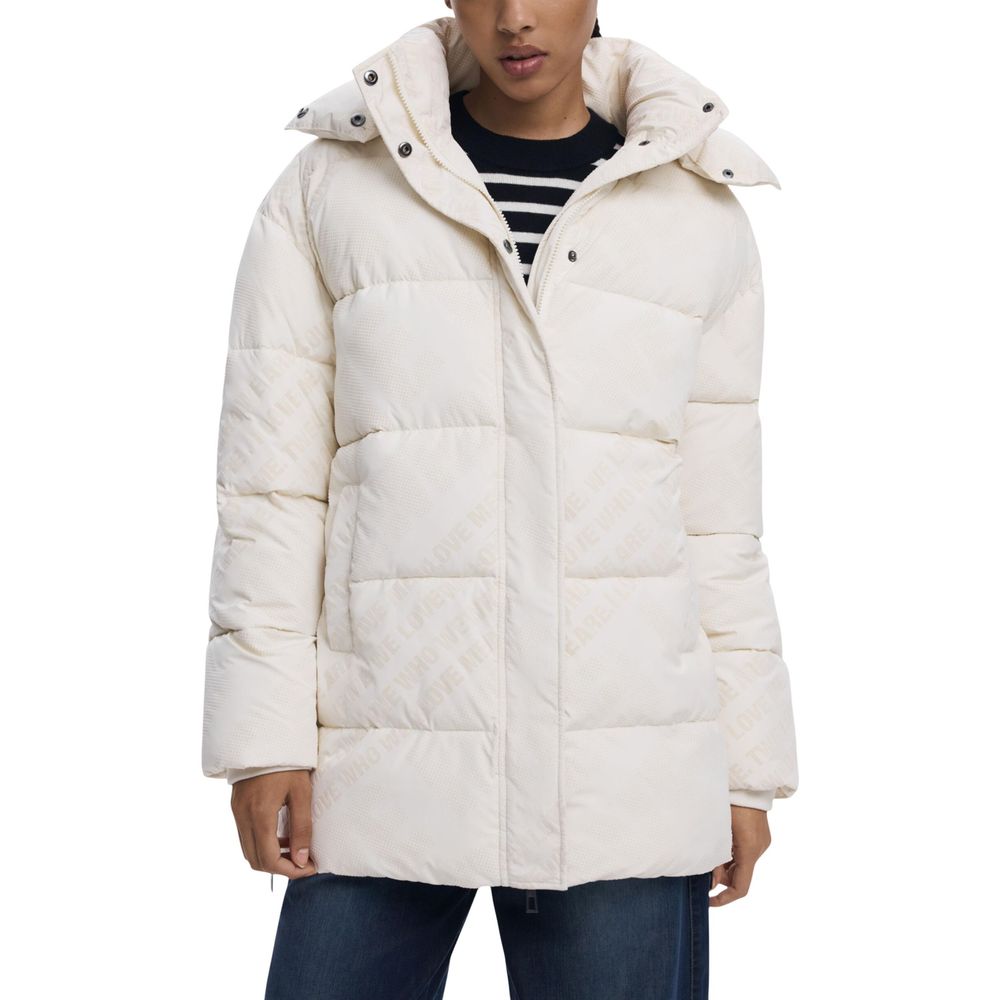 Desigual Cream Wool Coat