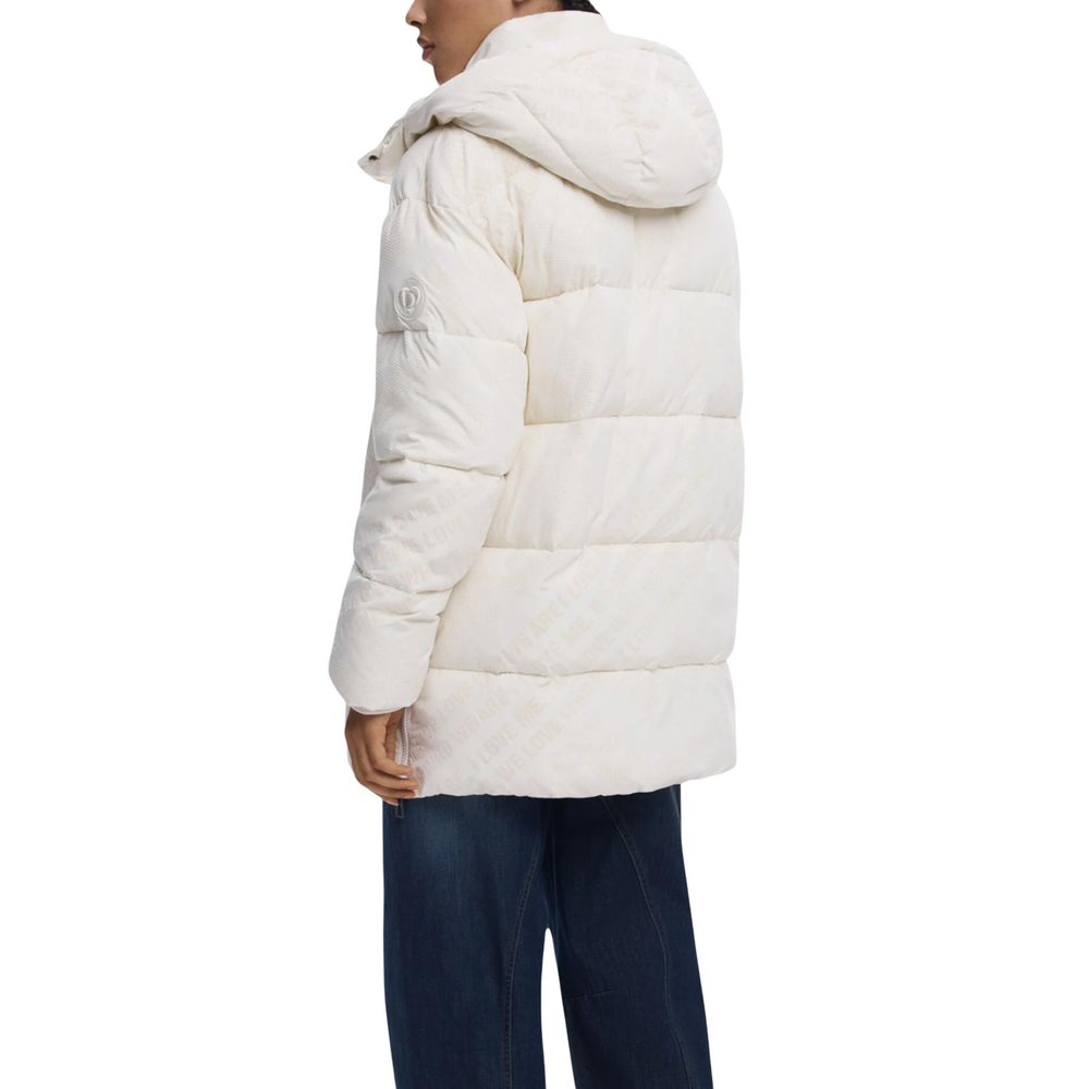 Desigual Cream Wool Coat