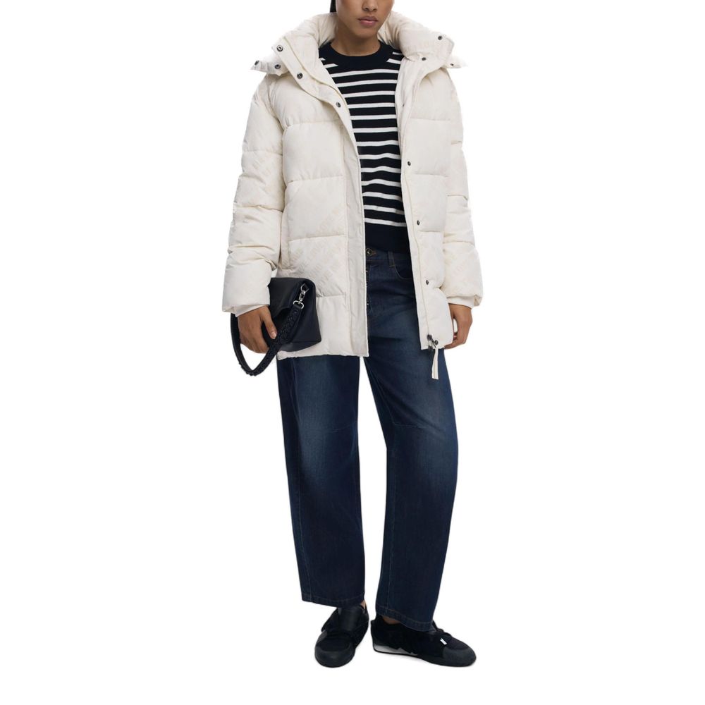 Desigual Cream Wool Coat