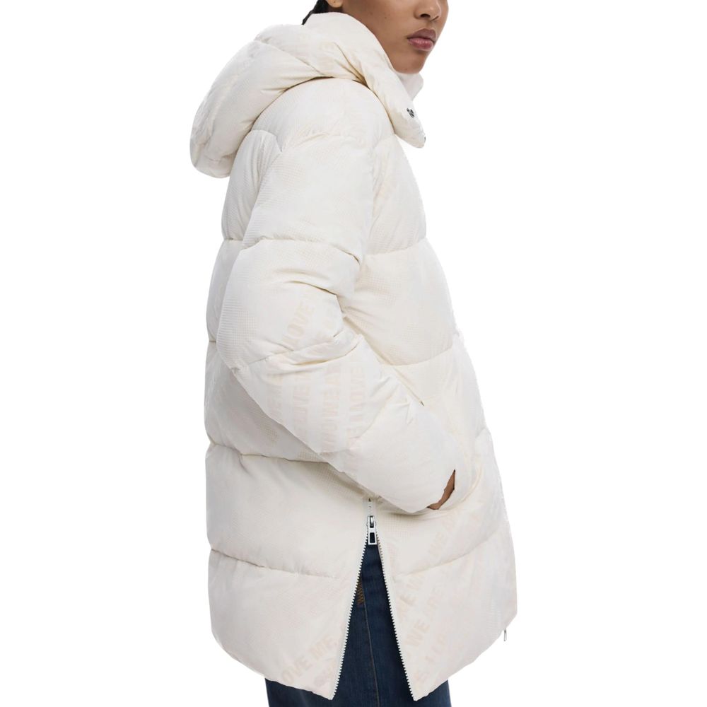 Desigual Cream Wool Coat