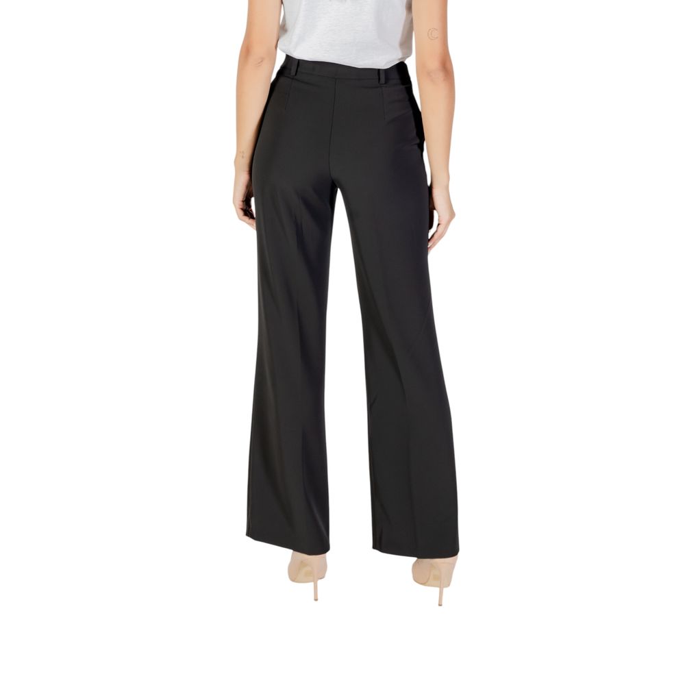Rinascimento Black Polyester Casual Trousers