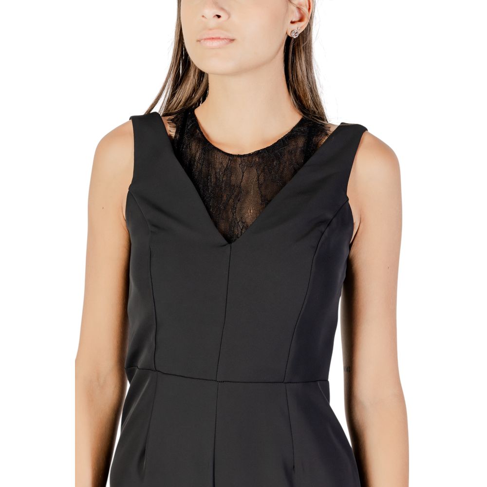 Rinascimento Schwarzer Jumpsuit aus Polyester