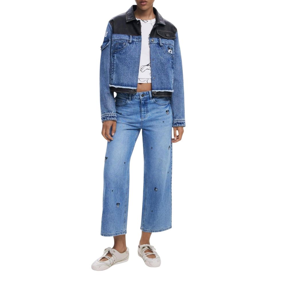 Desigual Blaue Jeansjacke aus Baumwolle