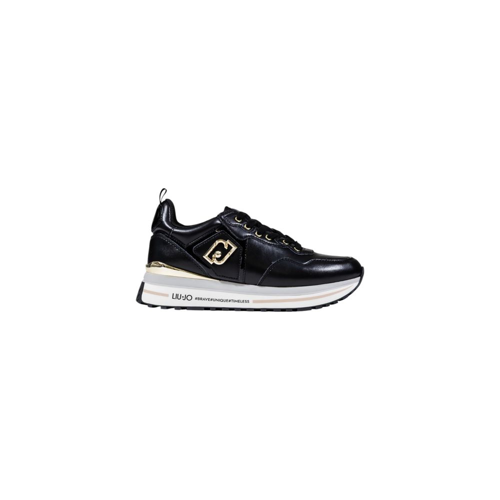 Liu Jo Schwarze Plateau-Sneaker aus Kunstleder