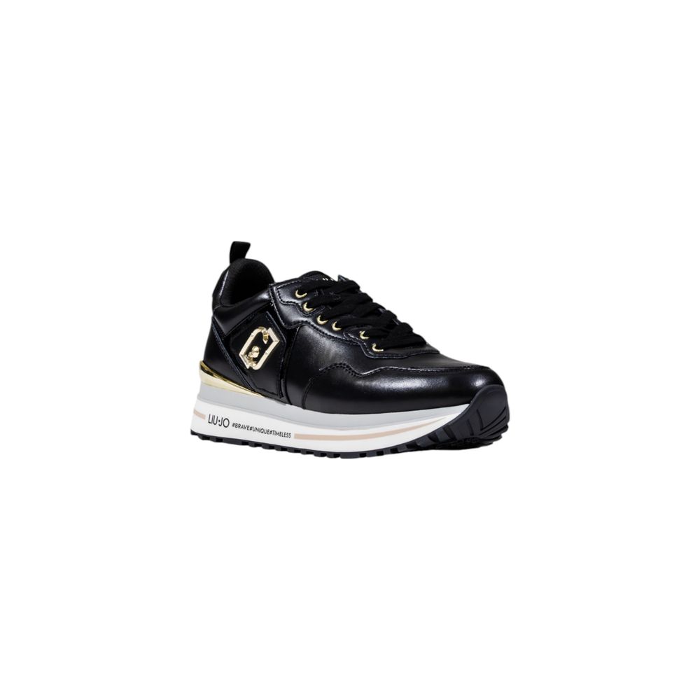 Liu Jo Schwarze Plateau-Sneaker aus Kunstleder