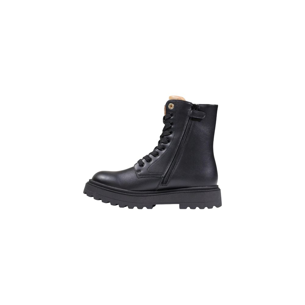 Alviero Martini Prima Classe Schwarze Schnürstiefel aus Polyethylen