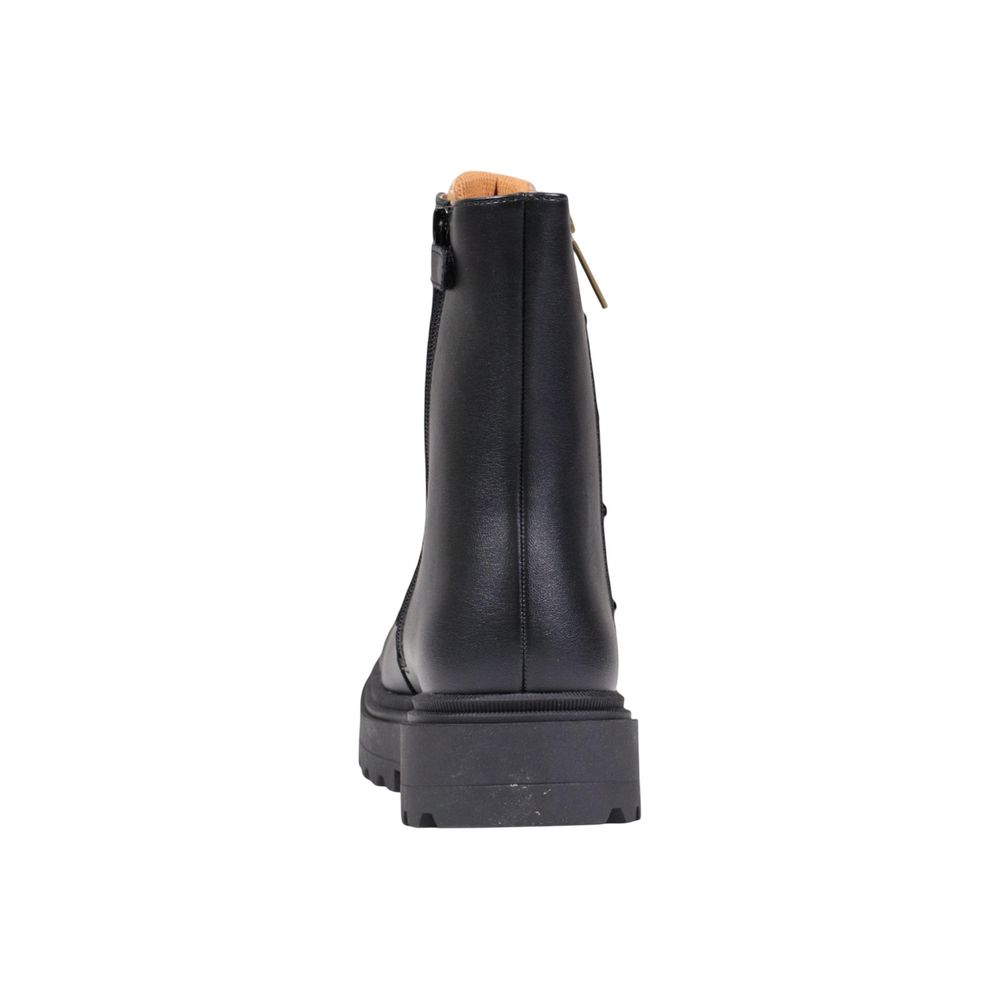 Alviero Martini Prima Classe Schwarze Schnürstiefel aus Polyethylen