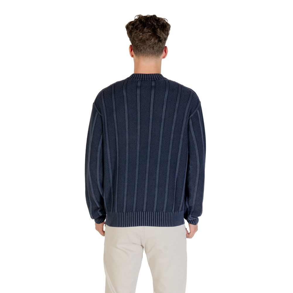 Hugo Boss Blue Cotton Sweater