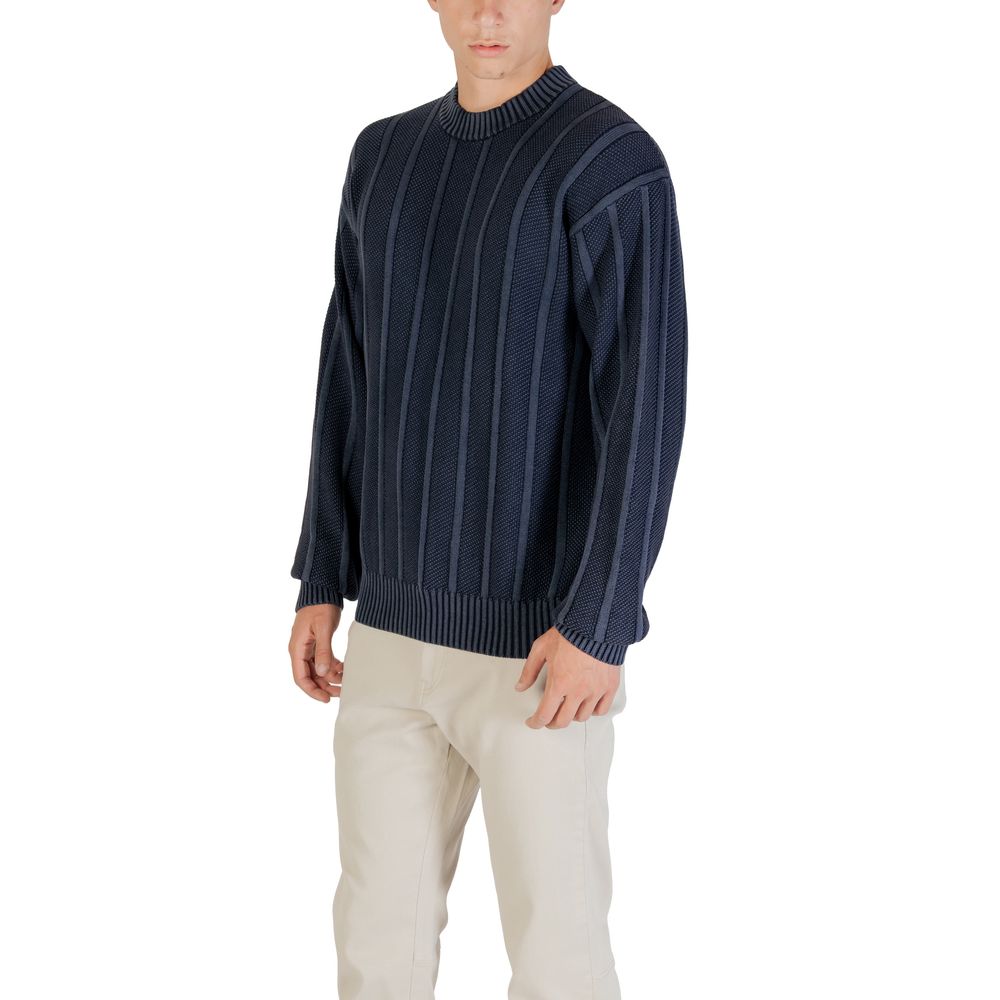 Hugo Boss Blue Cotton Sweater