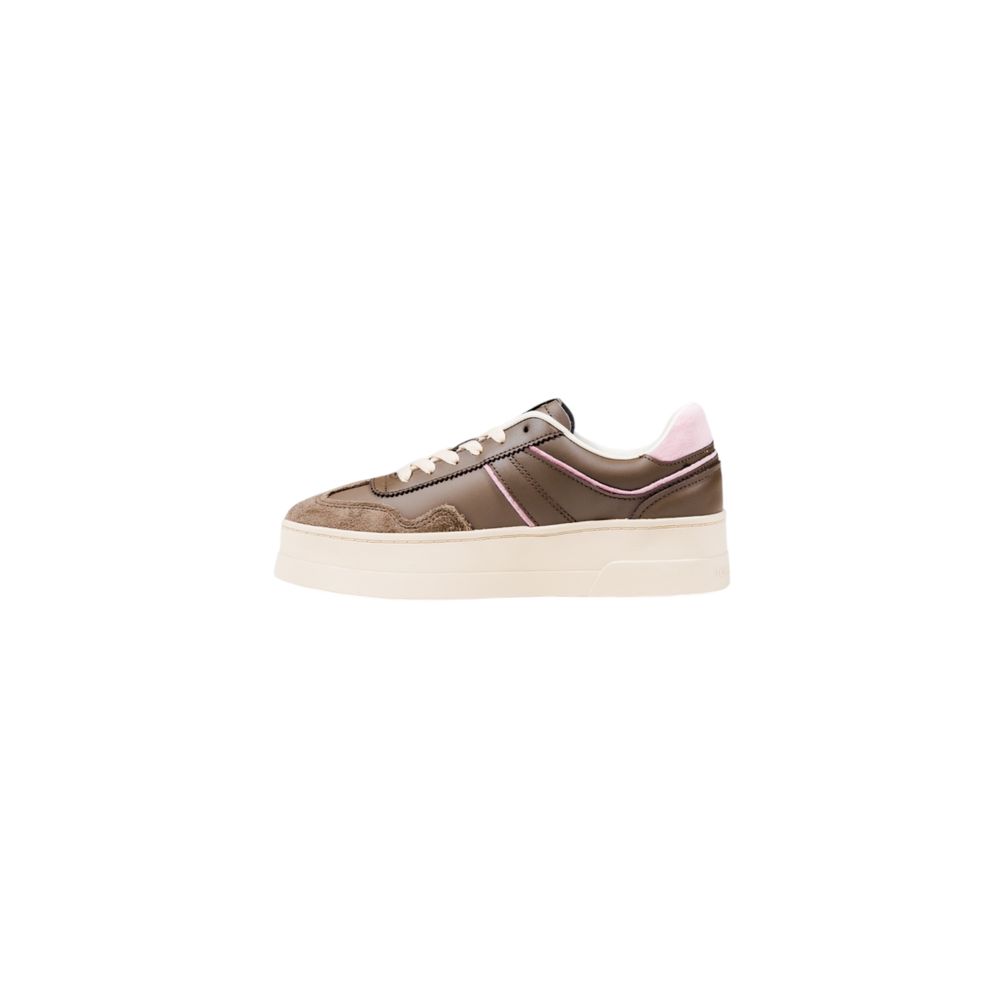 Tommy Hilfiger Jeans Brown Faux Leather Sneakers
