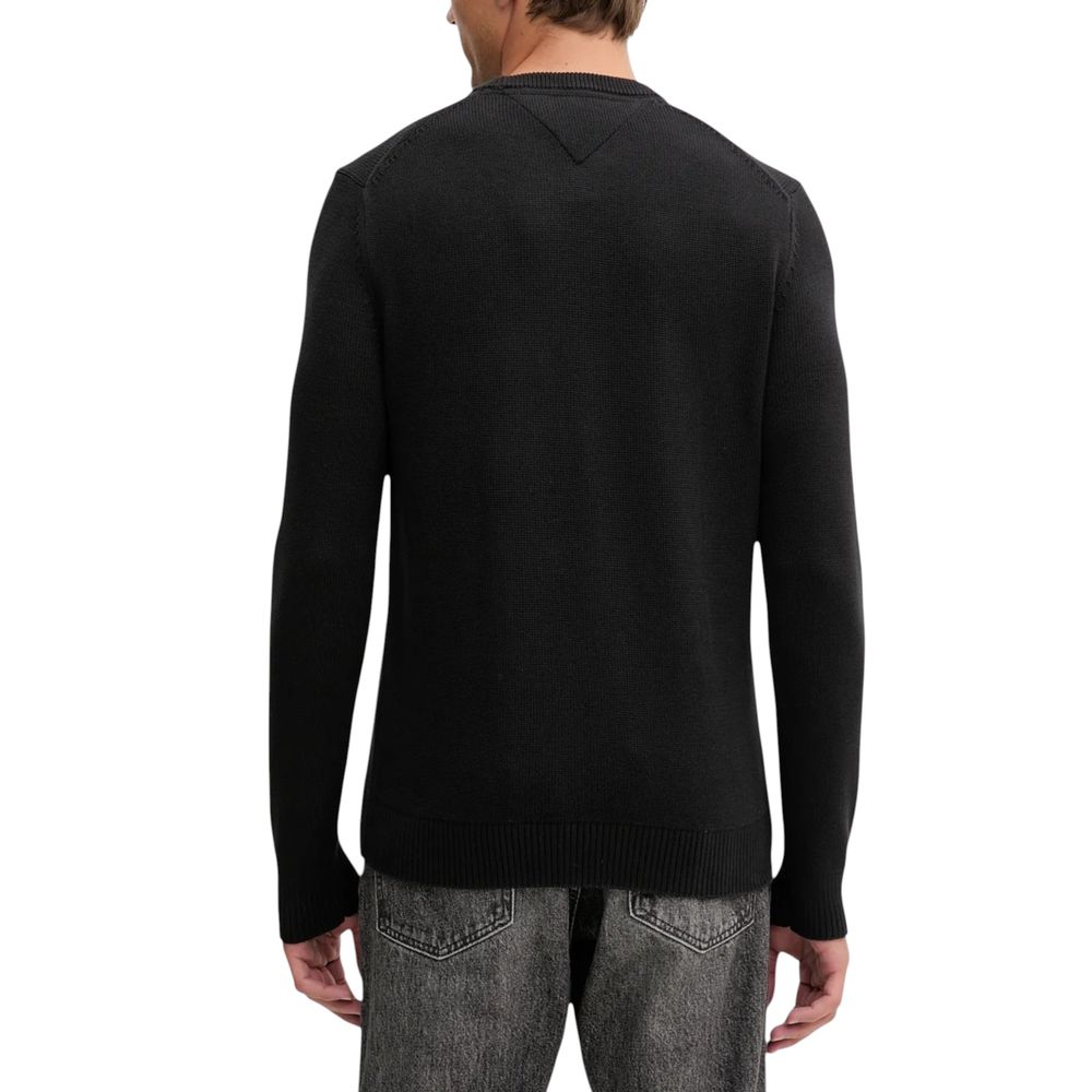 Tommy Hilfiger Jeans Schwarzer Bio-Baumwoll-Sweater