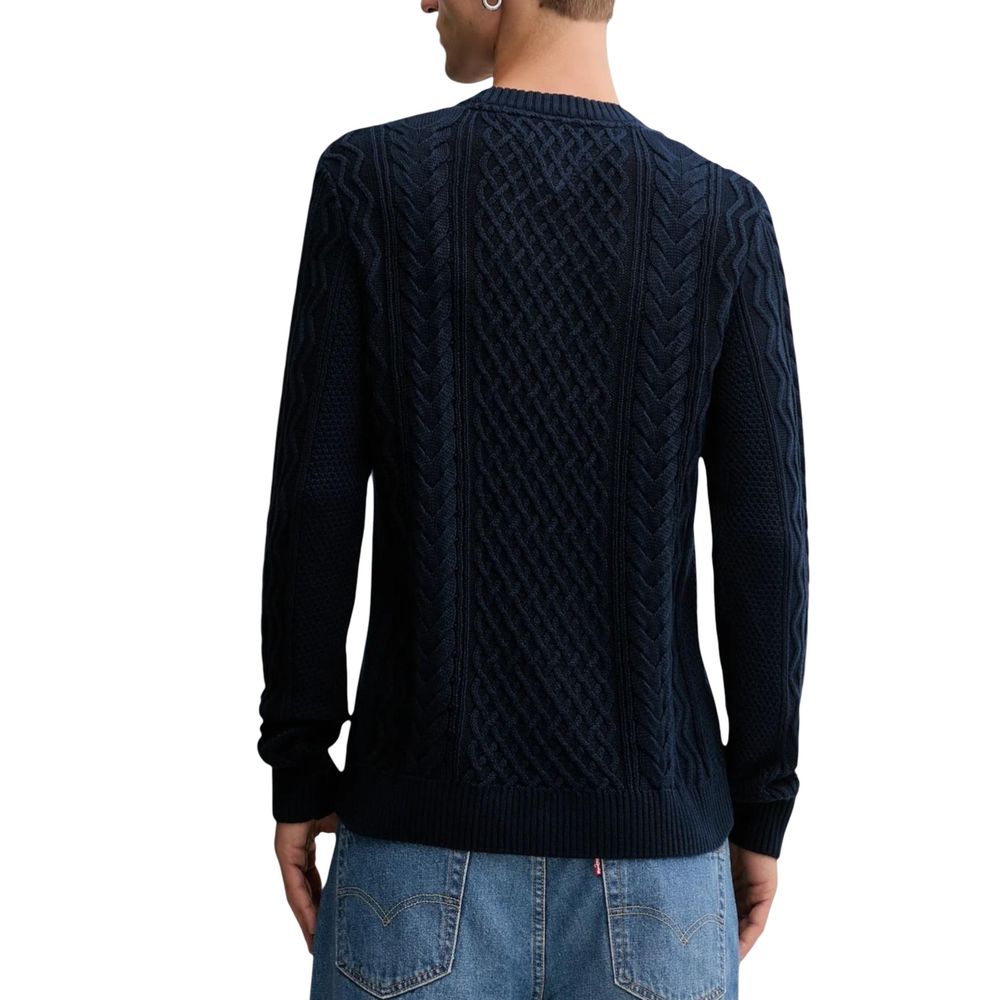 Tommy Hilfiger Jeans Blauer Pullover aus recycelter Baumwolle
