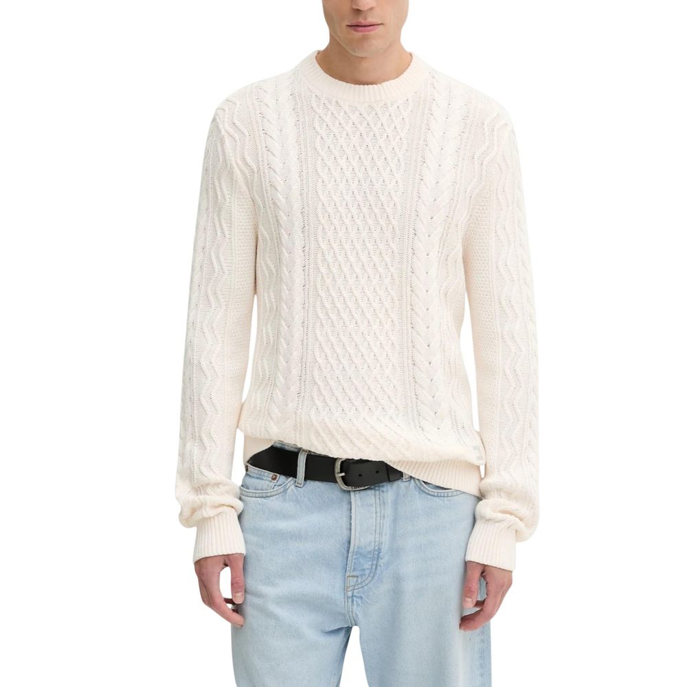 Tommy Hilfiger Jeans Ecru Recycled Cotton Jumper