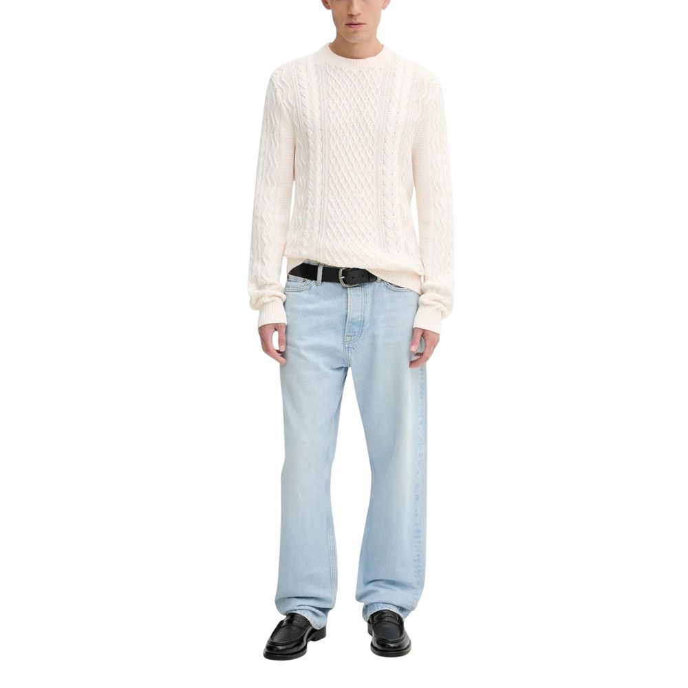 Tommy Hilfiger Jeans Ecru Recycled Cotton Jumper