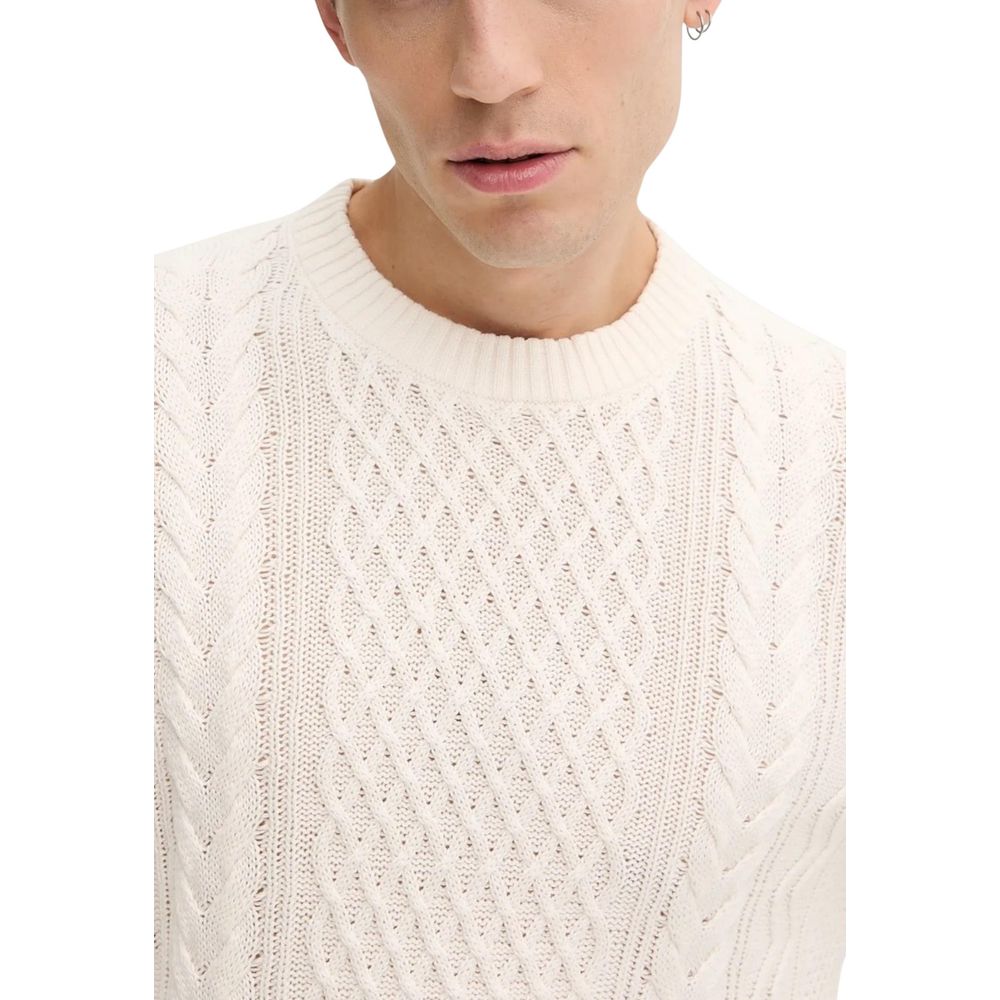 Tommy Hilfiger Jeans Ecru Recycled Cotton Jumper