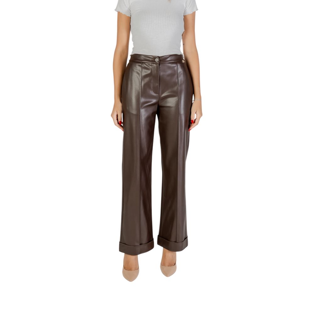 Liu Jo Brown Polyester Casual Trousers