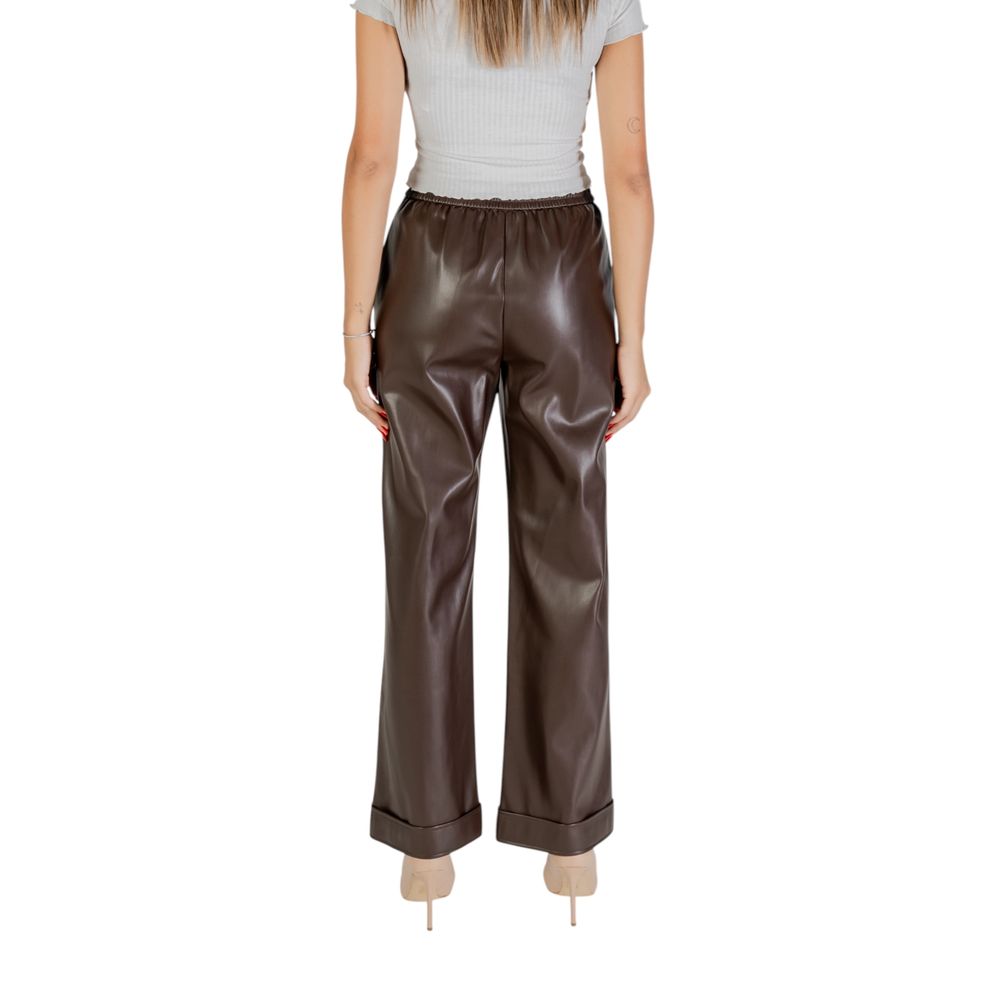 Liu Jo Brown Polyester Casual Trousers