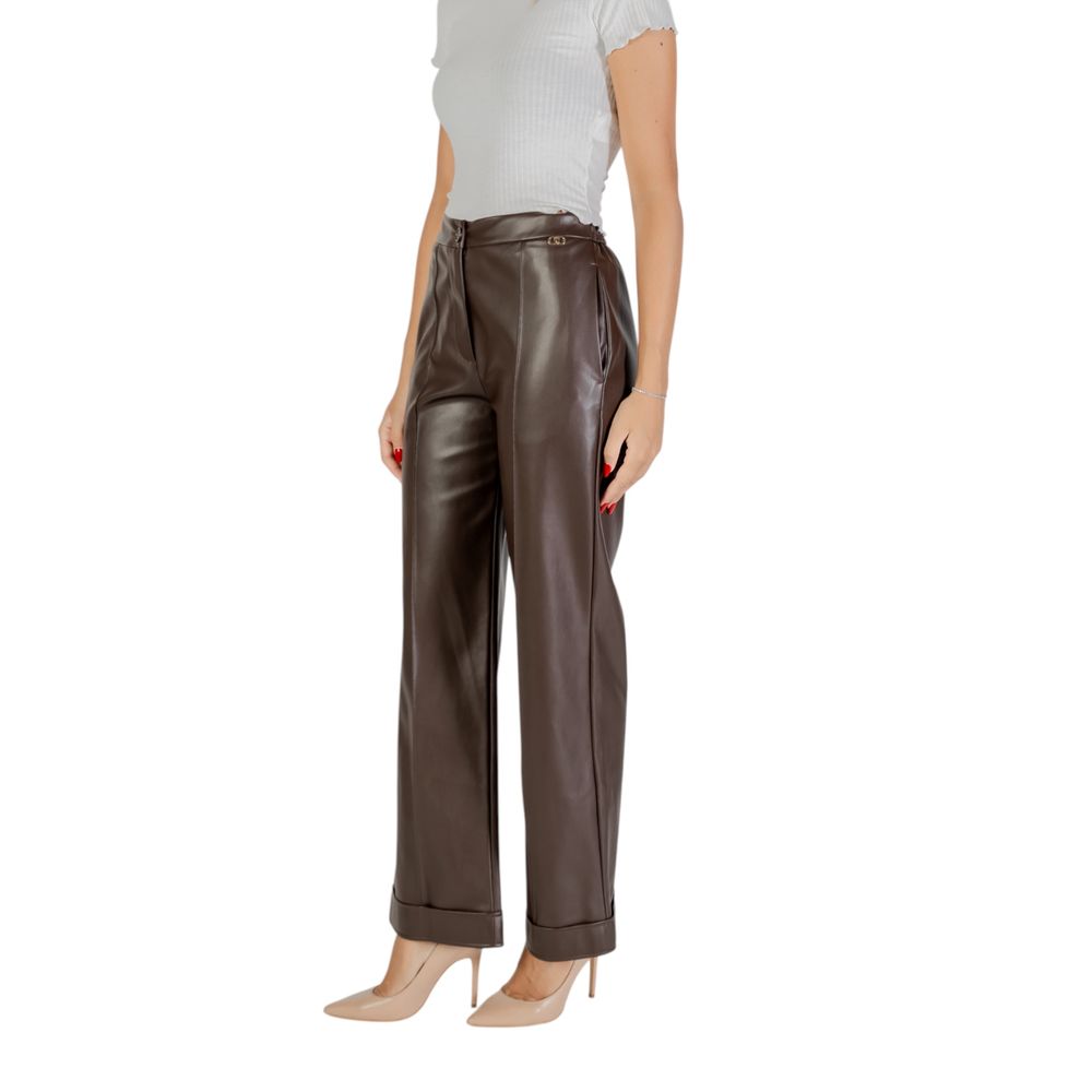 Liu Jo Brown Polyester Casual Trousers
