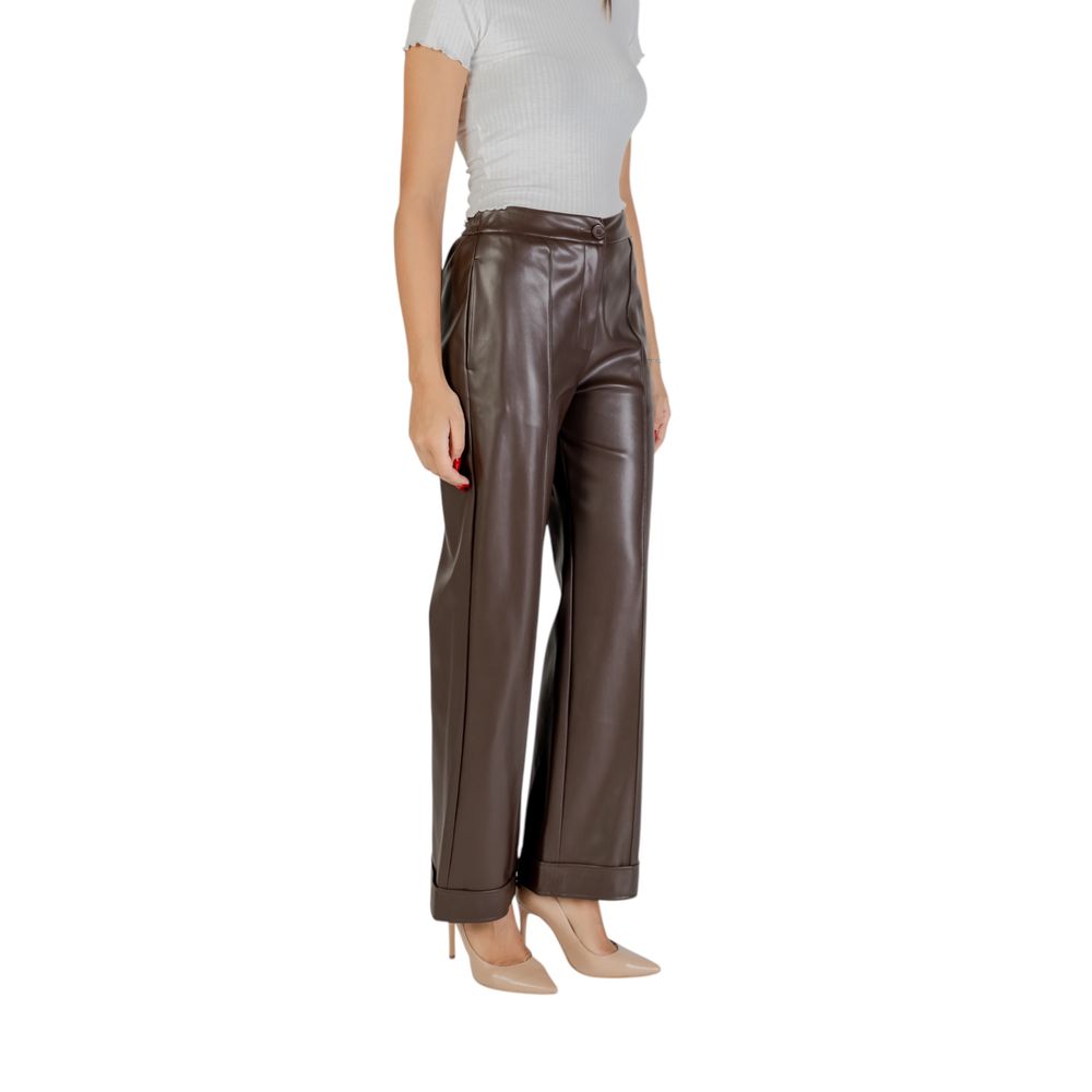 Liu Jo Brown Polyester Casual Trousers