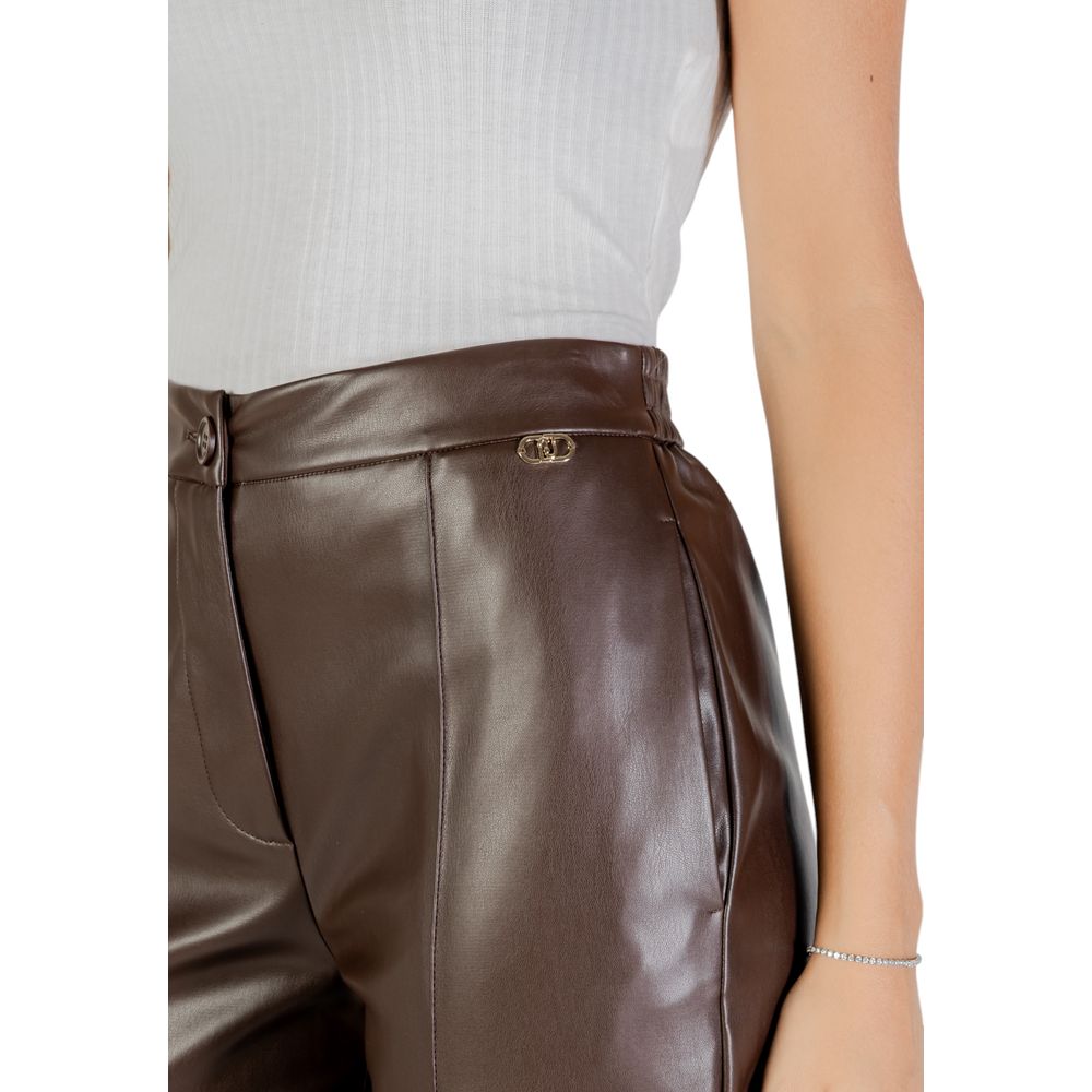 Liu Jo Brown Polyester Casual Trousers