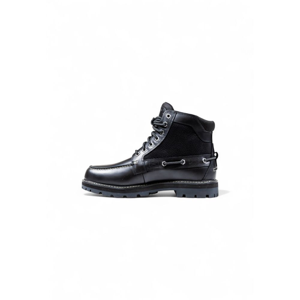 Timberland Schwarze Leder-Schnürstiefel