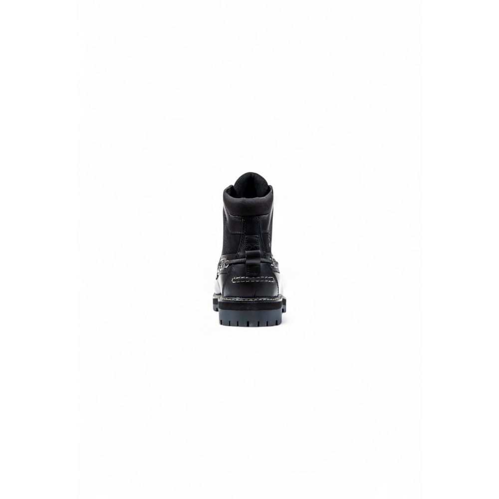 Timberland Schwarze Leder-Schnürstiefel