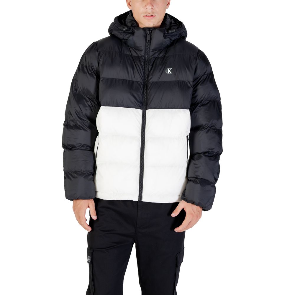 Calvin Klein Jeans Cremefarbener Polyamid-Mantel