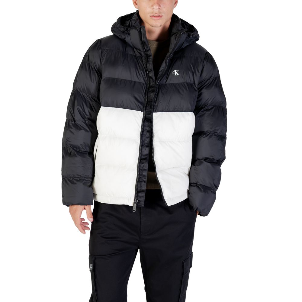 Calvin Klein Jeans Cremefarbener Polyamid-Mantel