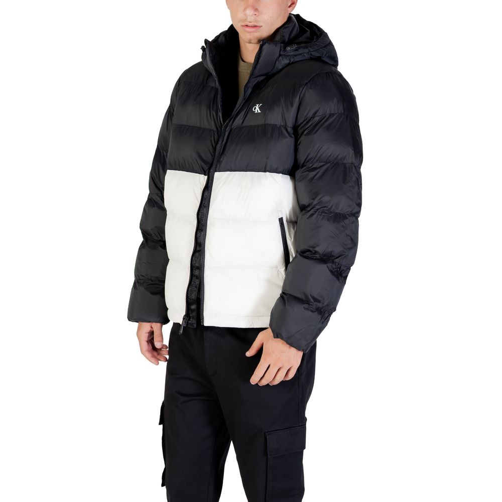Calvin Klein Jeans Cremefarbener Polyamid-Mantel