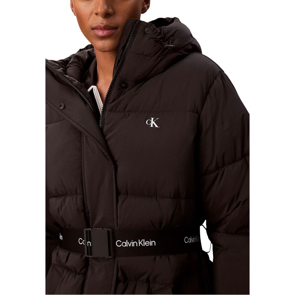 Calvin Klein Jeans Schwarzer Polyamid-Mantel