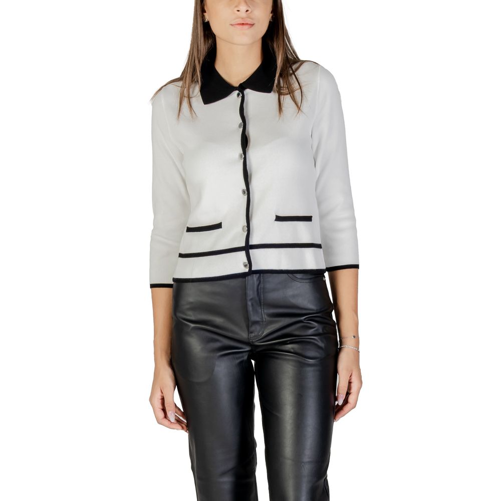 Morgan De Toi Schwarz-weißer Sweatshirt aus Viskose