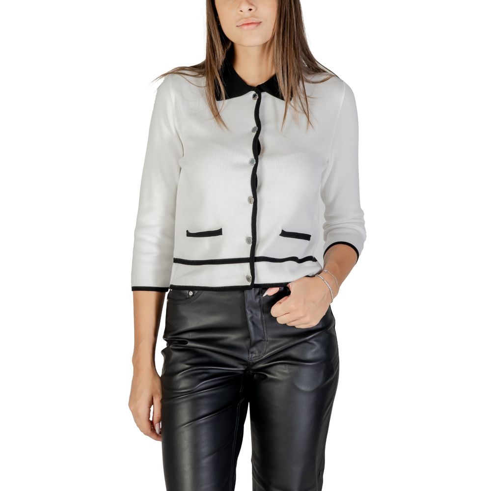 Morgan De Toi Schwarz-weißer Sweatshirt aus Viskose