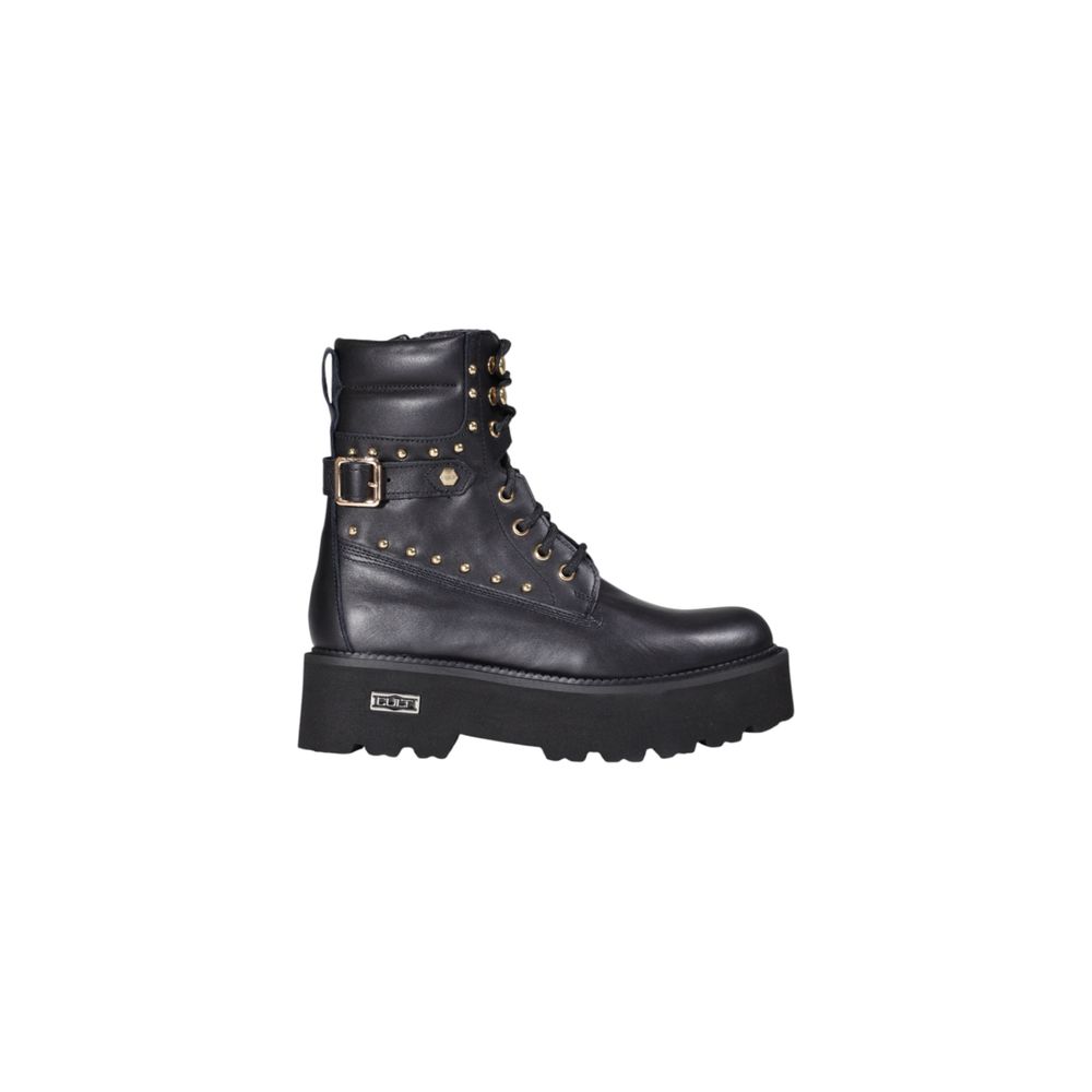 Cult Schwarze Leder Schnürstiefel