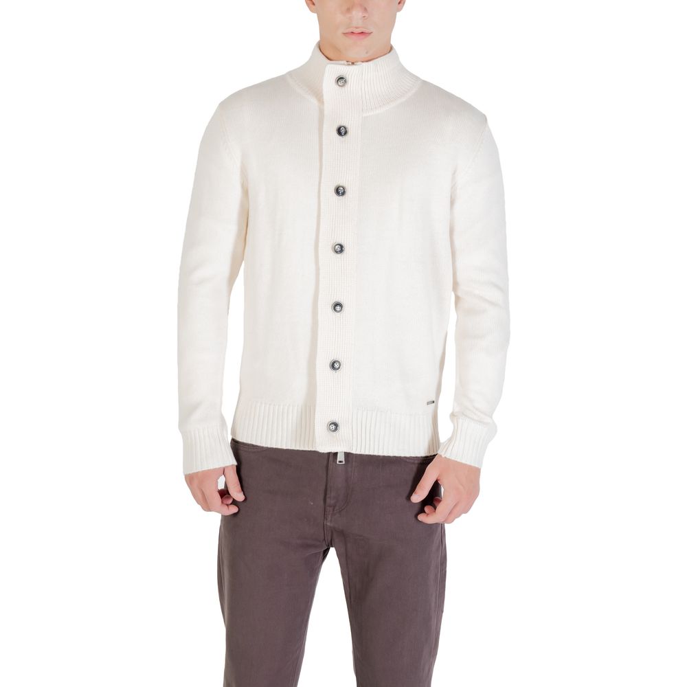 Gianni Lupo Cream Marabou Feather Pullover