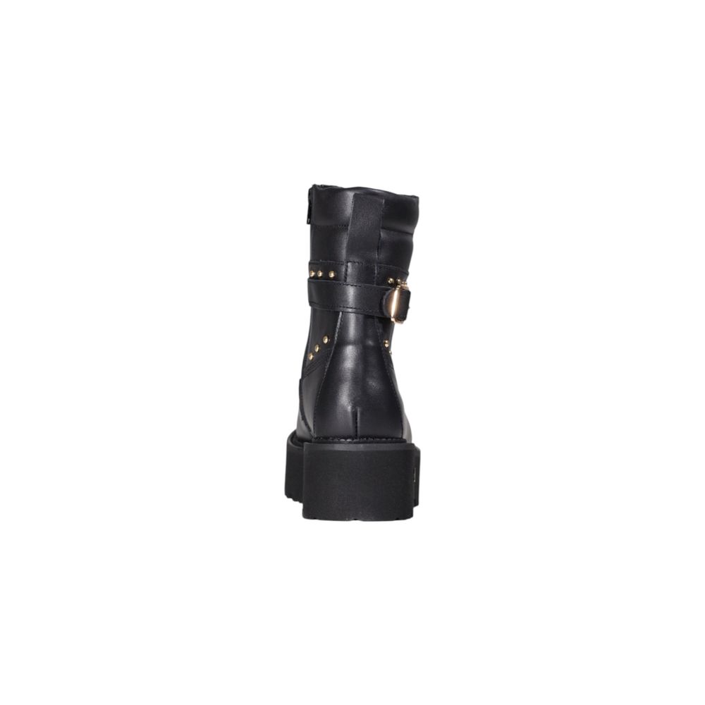 Cult Schwarze Leder Schnürstiefel