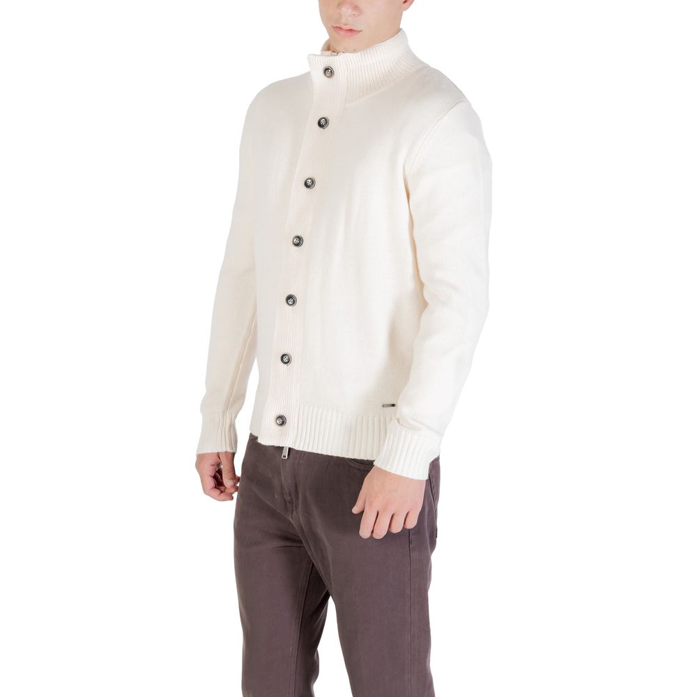 Gianni Lupo Cream Marabou Feather Pullover