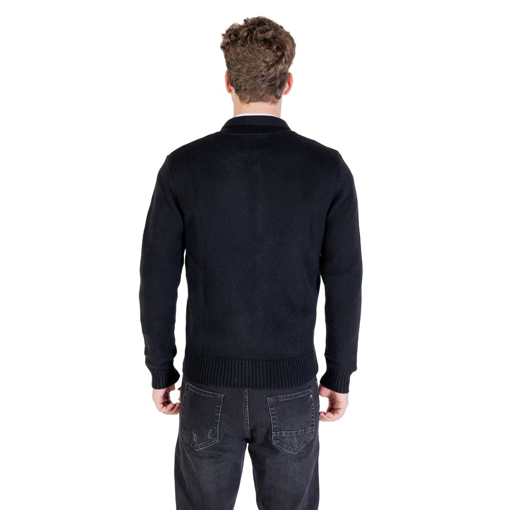 Gianni Lupo Schwarzer Marabou-Pullover