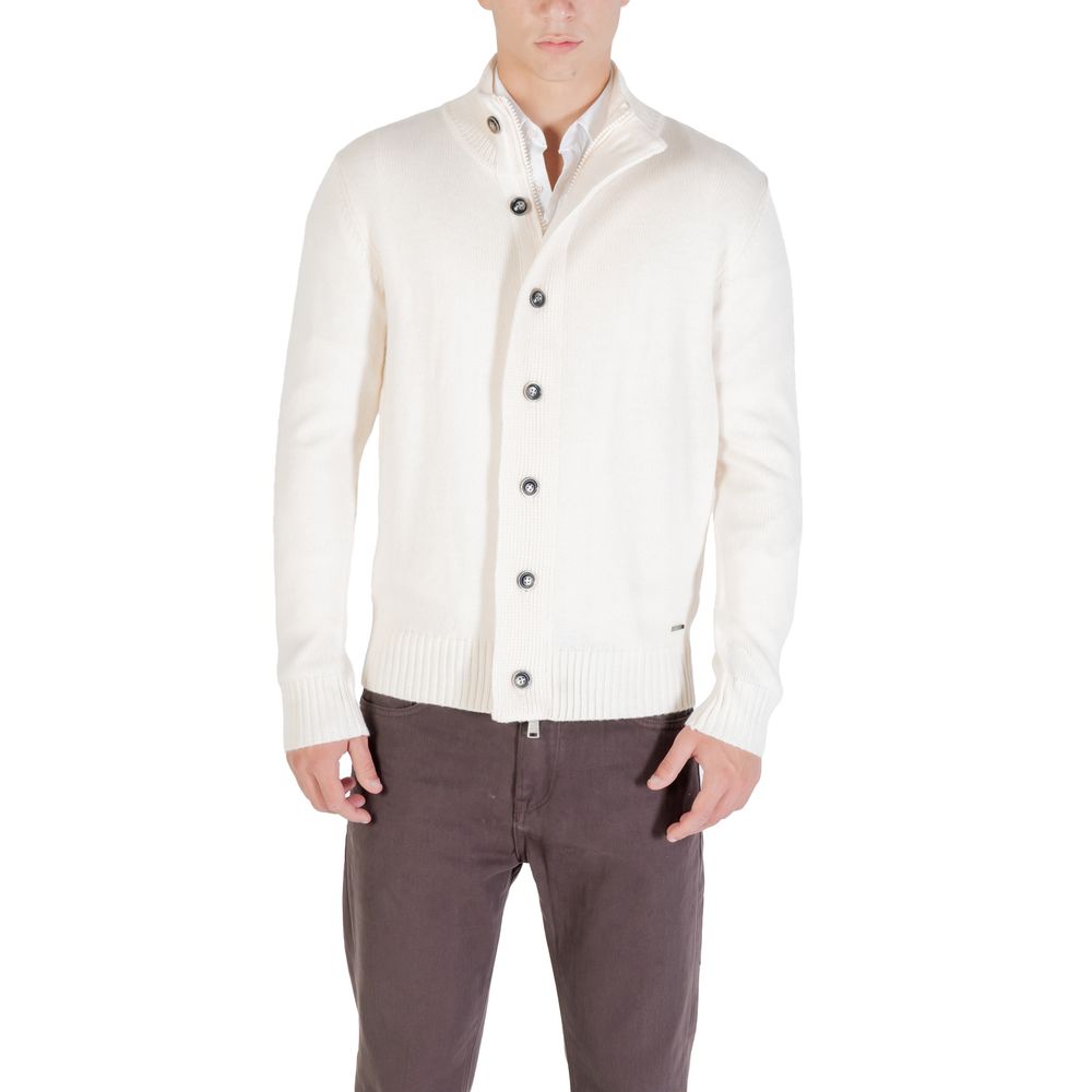 Gianni Lupo Cream Marabou Feather Pullover