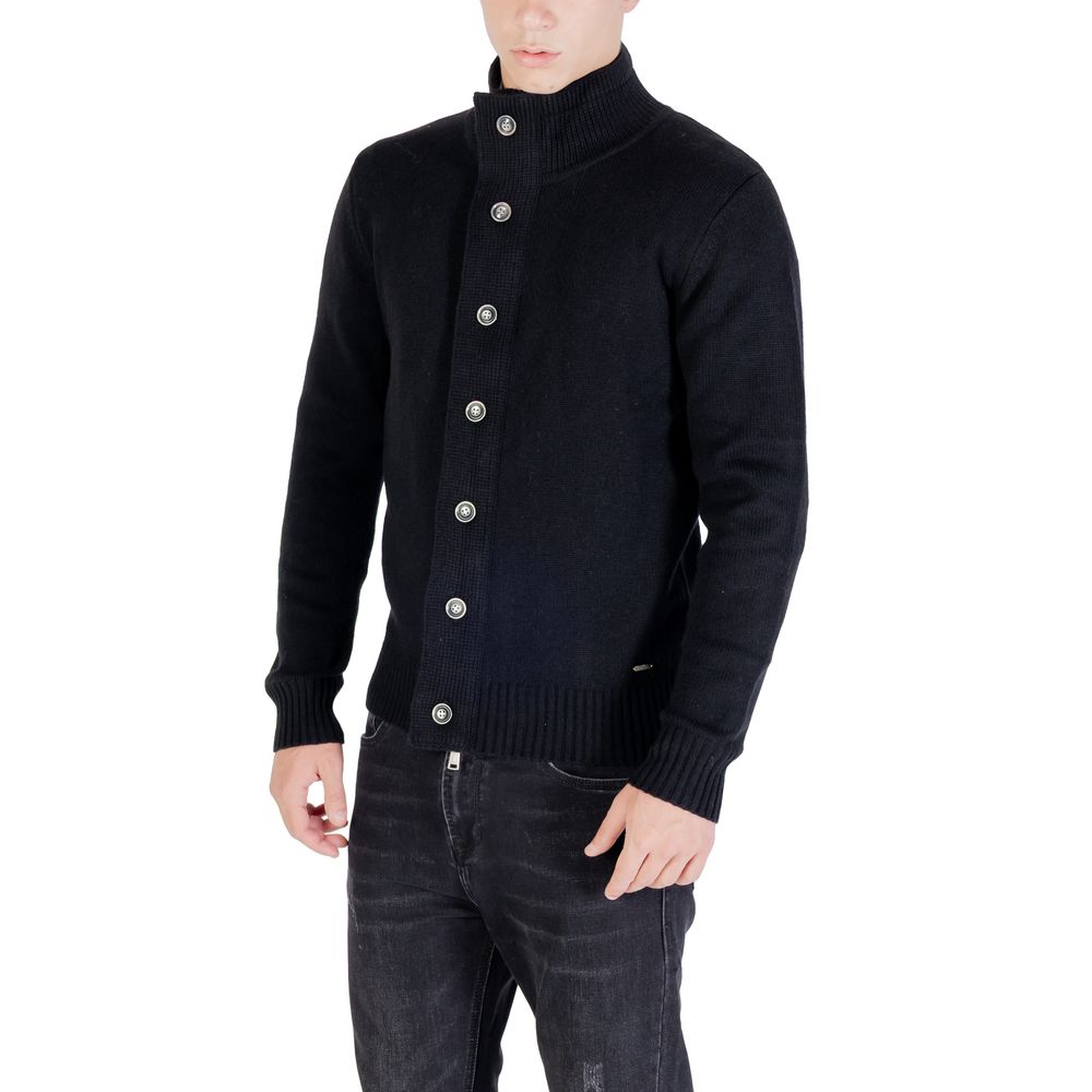 Gianni Lupo Schwarzer Marabou-Pullover