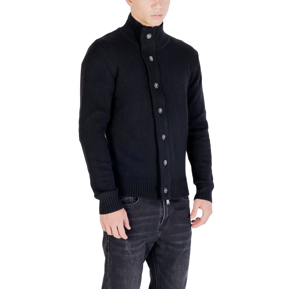Gianni Lupo Schwarzer Marabou-Pullover