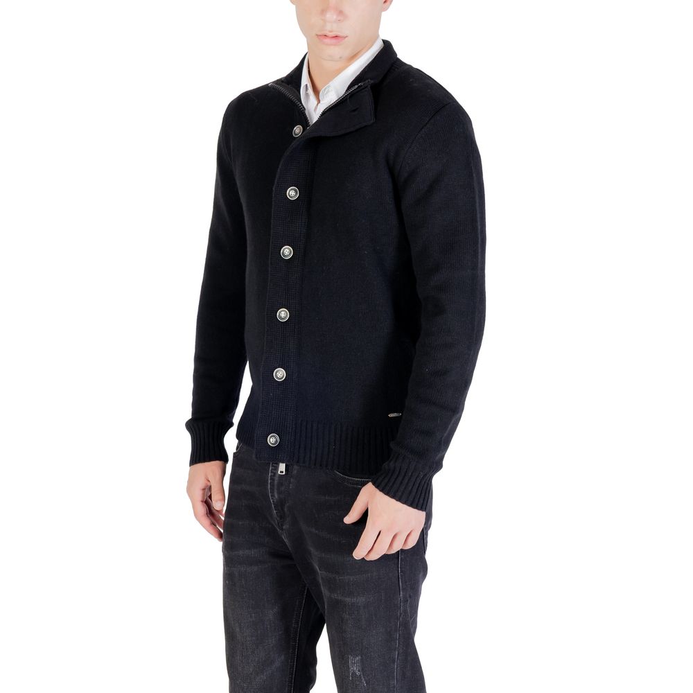 Gianni Lupo Schwarzer Marabou-Pullover