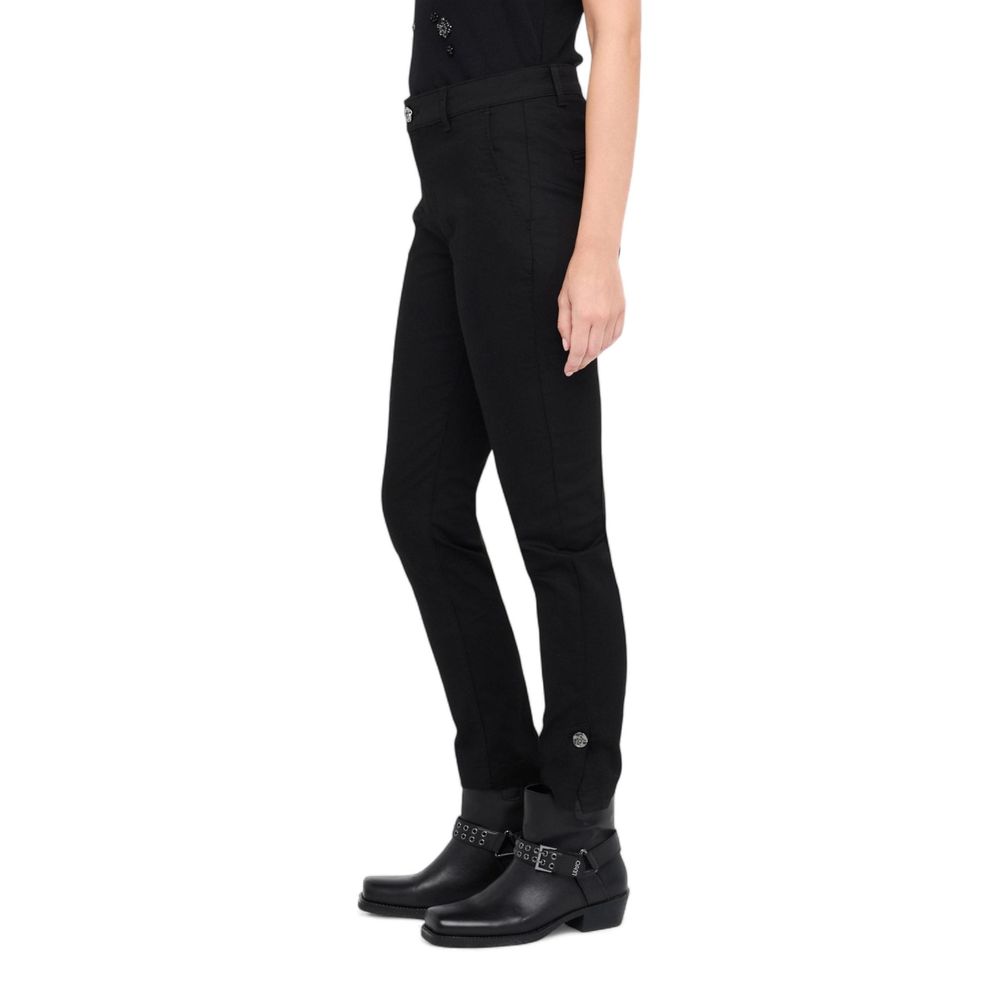Liu Jo Schwarze Baumwoll-Röhrenhose
