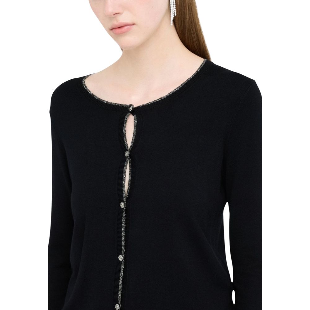 Liu Jo Black Knitted Cardigan made of Textile