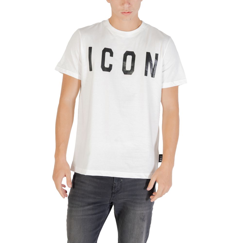 Icon Schwarz-Weißes Baumwoll-T-Shirt