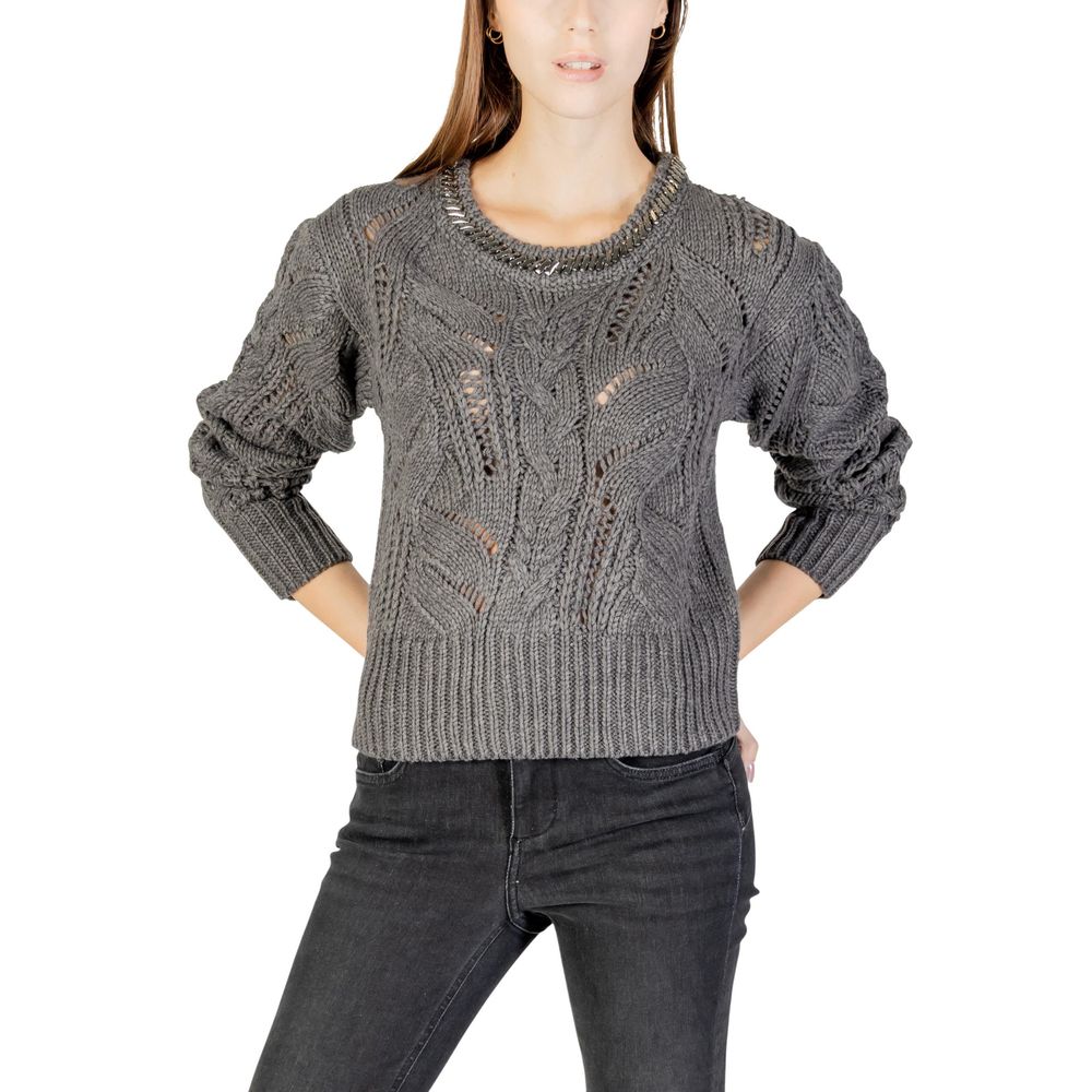 Liu Jo Grey Marabou Sweater