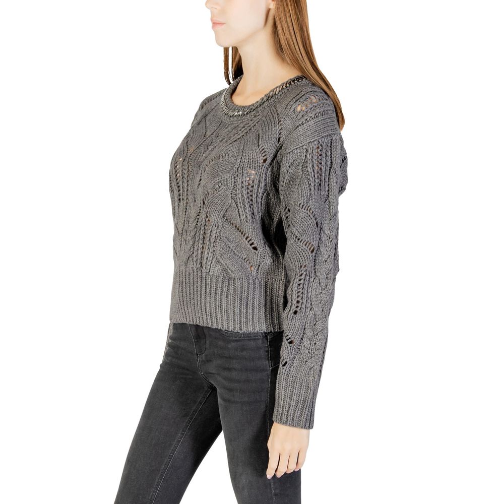 Liu Jo Grey Marabou Sweater