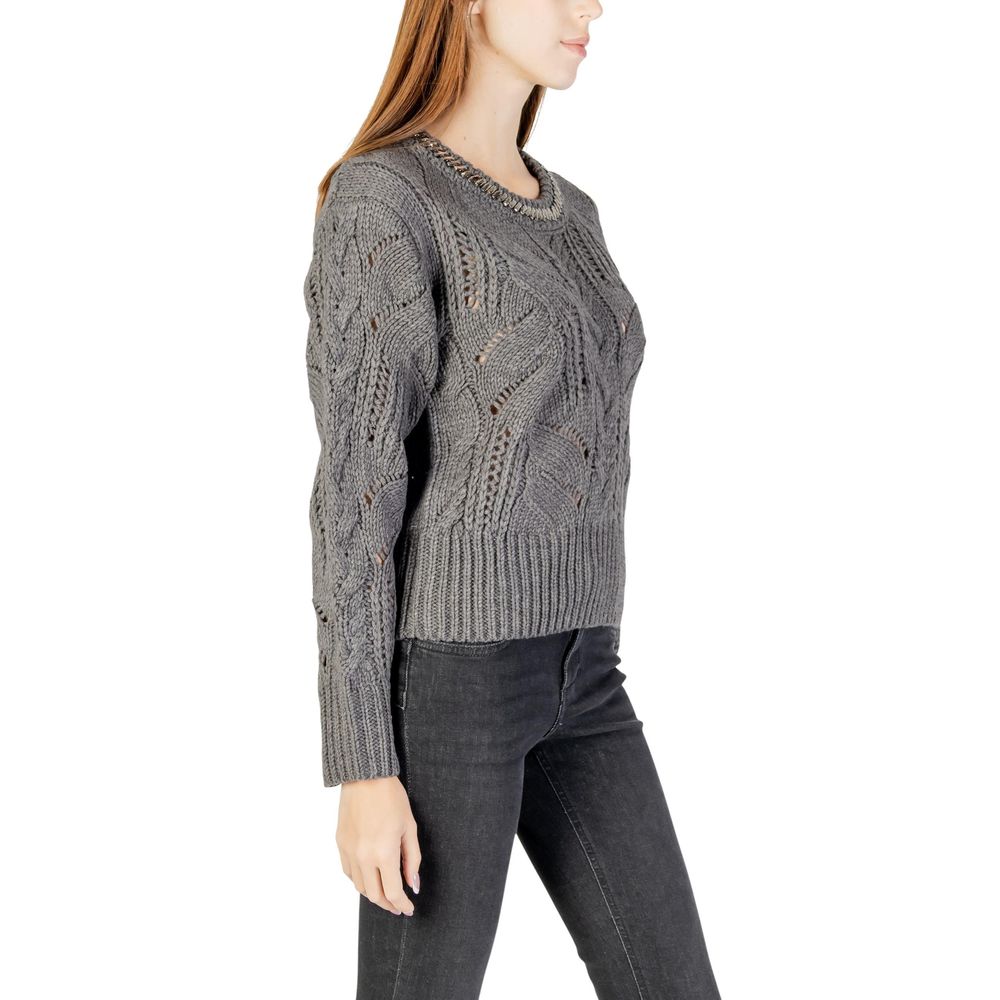 Liu Jo Grey Marabou Sweater
